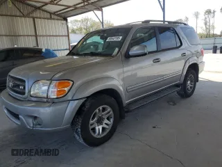 2003 Toyota Sequoia SR5 with VIN 5TDBT44A63S197624, listed as a Copart auction lot 50843195 with 338,376 mi miles and Clean Title. Bid and sale history available at DreamBid. Image 1.