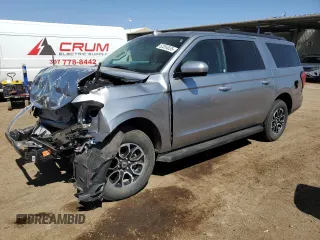 2024 Ford Expedition Max XLT with VIN 1FMJK1J81REA33335, listed as a Copart auction lot 52354535 with 17,743 mi miles and Salvage Title. Bid and sale history available at DreamBid. Image 1.