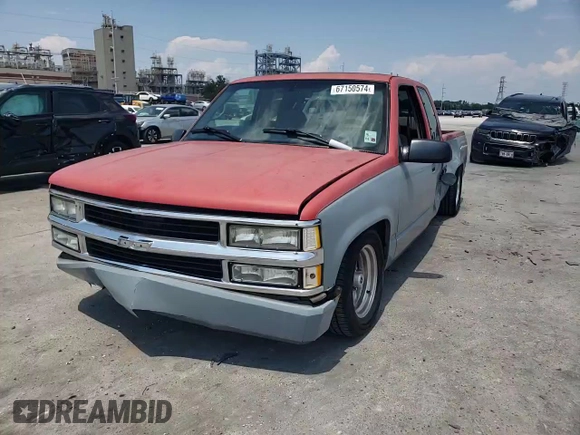 1998 Chevrolet Silverado 1500 with VIN 2GCEC19M8W1262449, listed as a Copart auction lot 67150574 with 167,907 mi miles and Salvage Title. Bid and sale history available at DreamBid. Image 11.