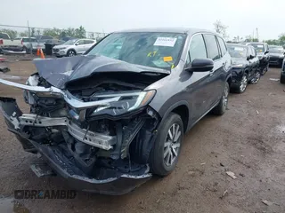 2019 Honda Pilot EX-L with VIN 5FNYF6H57KB053786, listed as a IAAI auction lot 42161832 with 89,326 mi miles and . Bid and sale history available at carsss.com. Image 17.