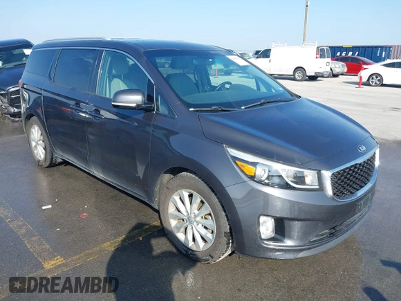 2016 Kia Sedona SX with VIN KNDMC5C11G6108175, listed as a IAAI auction lot 41860358 with 107,329 mi miles. Bid and sale history available at carsss.com. Image 1.