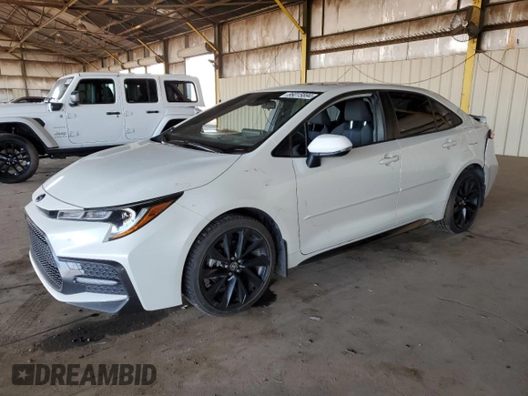 2021 Toyota Corolla SE with VIN JTDM4MCE6MJ072213, listed as a Copart auction lot 86015894 with 50,812 mi miles and Salvage Title. Bid and sale history available at carsss.com. Image 1.