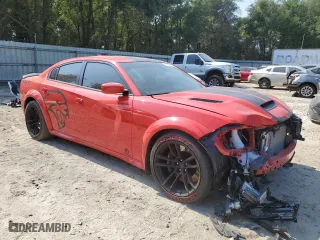 2021 Dodge Charger SRT Hellcat Redeye Widebody with VIN 2C3CDXL92MH615028, listed as a Copart auction lot 76061024 with 21,741 mi miles and Clean Title. Bid and sale history available at carsss.com. Image 4.