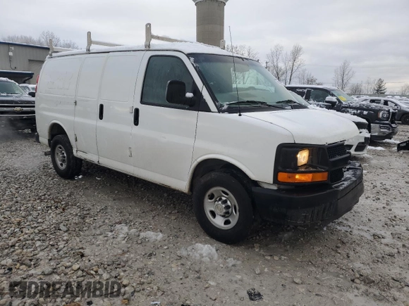 2014 Chevrolet Express Cargo Van with VIN 1GCWGFBA9E1122629, listed as a Copart auction lot 81180664 with 166,832 mi miles and Clean Title. Bid and sale history available at carsss.com. Image 4.