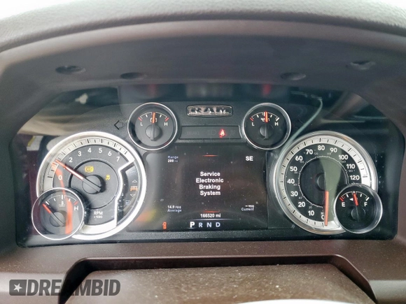 2017 Ram 1500 Big Horn with VIN 3C6RR6LT8HG592414, listed as a Copart auction lot 53970495 with 166,520 mi miles and Clean title. Bid and sale history available at DreamBid. Image 9.