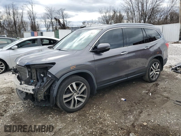 2017 Honda Pilot Elite with VIN 5FNYF6H03HB076656, listed as a Copart auction lot 47476465 with 168,840 mi miles and Salvage Title. Bid and sale history available at DreamBid. Image 1.