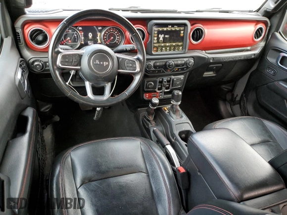 2022 Jeep Wrangler Unlimited Rubicon with VIN 1C4HJXFGXNW158038, listed as a Copart auction lot 53020575 with 14,355 mi miles and Salvage title. Bid and sale history available at DreamBid. Image 8.