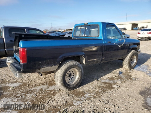 1992 Ford Ranger with VIN 1FTCR11T4NUB28954, listed as a Copart auction lot 89198125 with 95,454 mi miles and Salvage Title. Bid and sale history available at DreamBid. Image 3.