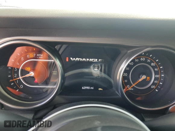 2020 Jeep Wrangler Unlimited Sport S с VIN 1C4HJXDN6LW265960, выставлен на аукционе Copart как лот 55750775 с пробегом 62 990 миль миль и На запчасти • Non repairable. История ставок и продаж доступна на DreamBid. Изображение 9.
