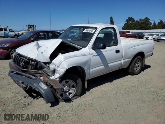 2002 Toyota Tacoma with VIN 5TENL42N22Z097170, listed as a Copart auction lot 58804945 with 103,290 mi miles and Salvage title. Bid and sale history available at DreamBid. Image 1.