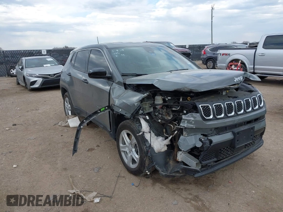 2024 Jeep Compass Sport с VIN 3C4NJDANXRT583844, выставлен на аукционе IAAI как лот 41359436 с пробегом 12 622 миль миль и . История ставок и продаж доступна на DreamBid. Изображение 1.