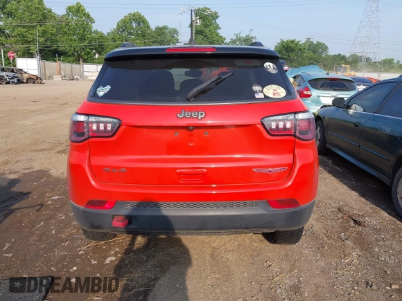2018 Jeep Compass Trailhawk with VIN 3C4NJDDBXJT212723, listed as a IAAI auction lot 42469638 with 108,000 mi miles and . Bid and sale history available at DreamBid. Image 16.