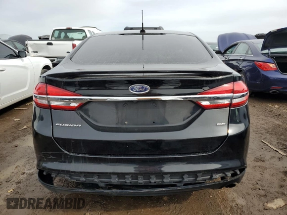 2017 Ford Fusion SE with VIN 3FA6P0H76HR236466, listed as a Copart auction lot 49386945 with 184,944 mi miles and Salvage Title. Bid and sale history available at DreamBid. Image 6.