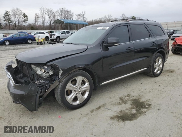 2015 Dodge Durango Limited with VIN 1C4RDHDG9FC694986, listed as a Copart auction lot 47779525 with 192,598 mi miles and Salvage Title. Bid and sale history available at carsss.com. Image 1.