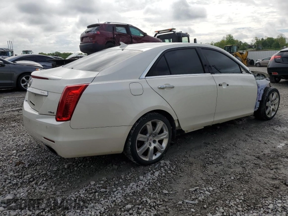 2014 Cadillac CTS Premium AWD with VIN 1G6AZ5S35E0156897, listed as a Copart auction lot 55838595 with 124,999 mi miles and Salvage title. Bid and sale history available at DreamBid. Image 3.