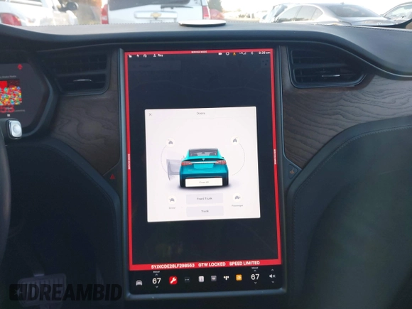 2020 Tesla Model X Long Range with VIN 5YJXCDE28LF298553, listed as a IAAI auction lot 40863184 with 54,031 mi miles and . Bid and sale history available at DreamBid. Image 18.