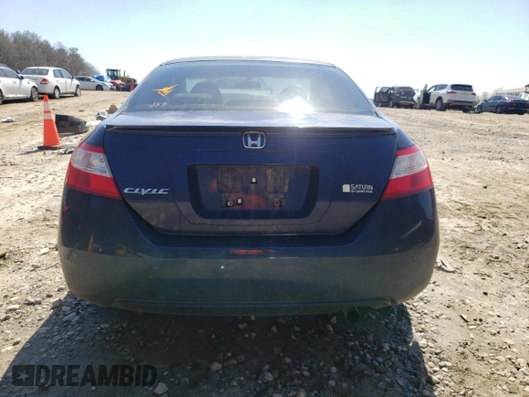 2006 Honda Civic Cpe EX with VIN 2HGFG12856H532901, listed as a Copart auction lot 48634825 with 202,881 mi miles and Salvage Title. Bid and sale history available at carsss.com. Image 6.
