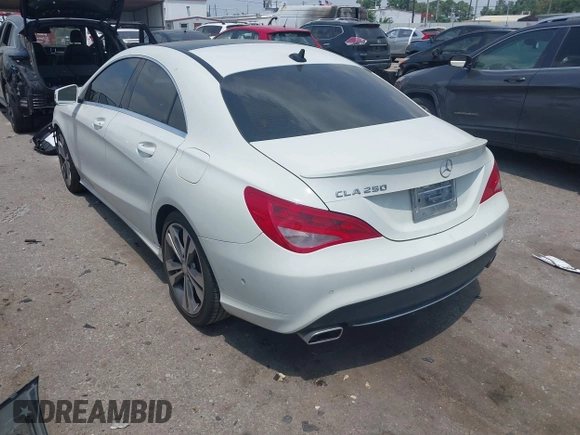 2014 Mercedes-Benz CLA 250 with VIN WDDSJ4EBXEN105295, listed as a IAAI auction lot 42275555 with 88,888 mi miles and . Bid and sale history available at DreamBid. Image 3.