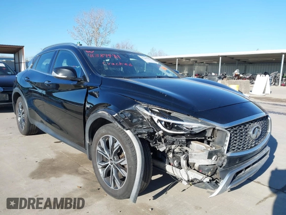 2018 Infiniti QX30 Luxury with VIN SJKCH5CRXJA058994, listed as a IAAI auction lot 41389481 with 69,907 mi miles and . Bid and sale history available at DreamBid. Image 1.