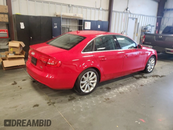 2013 Audi A4 Premium Plus with VIN WAUHFAFLXDN047308, listed as a Copart auction lot 50954315 with 110,900 mi miles and Salvage Title. Bid and sale history available at carsss.com. Image 3.