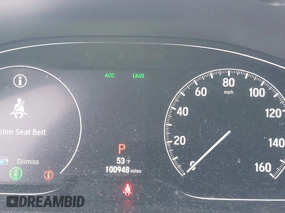 2019 Honda Accord EX-L with VIN 1HGCV2F53KA026202, listed as a IAAI auction lot 41722857 with 100,948 mi miles and . Bid and sale history available at DreamBid. Image 7.