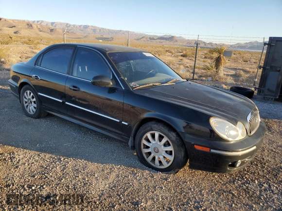 2002 Hyundai Sonata GLS with VIN KMHWF35H42A604233, listed as a Copart auction lot 65278644 with 145,700 mi miles and Salvage Title. Bid and sale history available at carsss.com. Image 4.