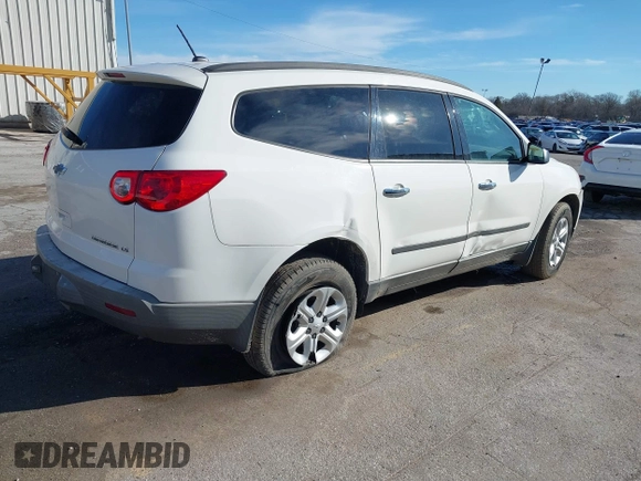 2012 Chevrolet Traverse LS with VIN 1GNKRFEDXCJ401428, listed as a IAAI auction lot 41801656 with 141,242 mi miles and . Bid and sale history available at DreamBid. Image 4.