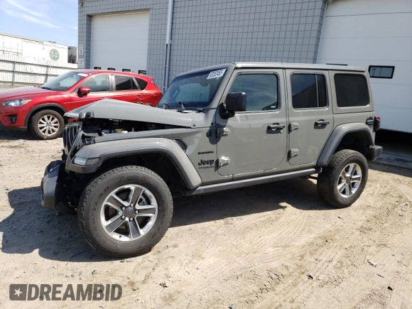 2022 Jeep Wrangler Unlimited Sahara Altitude with VIN 1C4HJXEG4NW248402, listed as a Copart auction lot 63052465 with 36,732 mi miles and Salvage title. Bid and sale history available at DreamBid. Image 1.