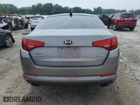 2013 Kia Optima EX with VIN 5XXGN4A78DG180450, listed as a Copart auction lot 58925375 with 131,479 mi miles and Salvage title. Bid and sale history available at DreamBid. Image 6.