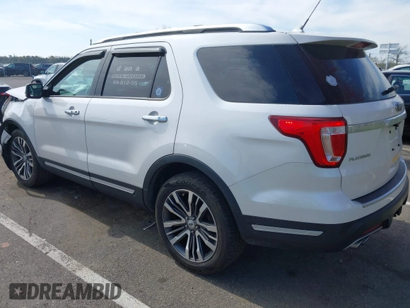 2018 Ford Explorer Platinum with VIN 1FM5K8HT2JGA33552, listed as a IAAI auction lot 42093232 with 154,933 mi miles and . Bid and sale history available at DreamBid. Image 3.