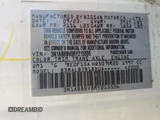 2024 Nissan Sentra S with VIN 3N1AB8BV8RY215556, listed as a Copart auction lot 51447165 with 36,104 mi miles and Salvage Title. Bid and sale history available at DreamBid. Image 14.