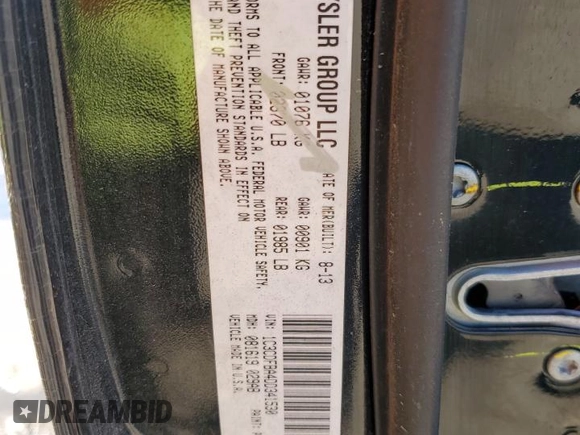 2013 Dodge Dart SXT with VIN 1C3CDFBA4DD341530, listed as a Copart auction lot 50140445 with 182,777 mi miles and Salvage Title. Bid and sale history available at carsss.com. Image 12.