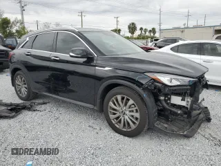 2024 Infiniti QX50 Luxe with VIN 3PCAJ5BA7RF104746, listed as a Copart auction lot 87662355 with 3,024 mi miles and Salvage title. Bid and sale history available at DreamBid. Image 4.