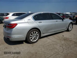 2018 BMW 7 Series 740e xDrive iPerformance with VIN WBA7J2C51JG938447, listed as a Copart auction lot 63021064 with 81,105 mi miles and Salvage Title. Bid and sale history available at carsss.com. Image 3.