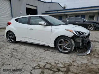 2014 Hyundai Veloster Turbo with VIN KMHTC6AE3EU196626, listed as a Copart auction lot 79916834 with 86,683 mi miles and Salvage Title. Bid and sale history available at carsss.com. Image 4.