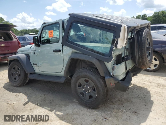 2024 Jeep Wrangler Sport S with VIN 1C4PJXAG9RW282388, listed as a Copart auction lot 59133345 with 5,389 mi miles and Non repairable. Bid and sale history available at DreamBid. Image 2.