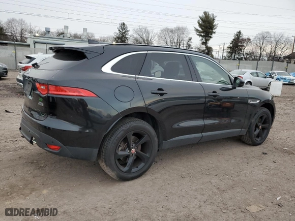 2017 Jaguar F-PACE 35t Prestige with VIN SADCK2BV5HA497679, listed as a Copart auction lot 46810755 with 91,765 mi miles and Salvage Title. Bid and sale history available at carsss.com. Image 3.