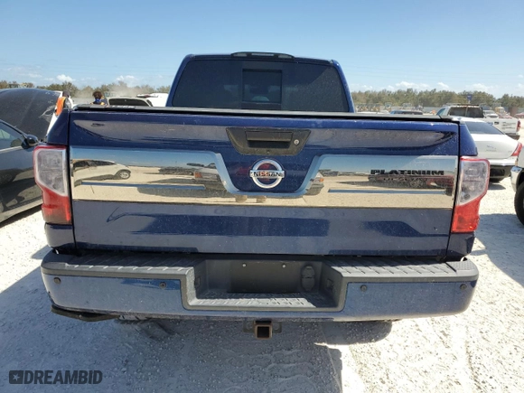2017 Nissan Titan XD Platinum Reserve with VIN 1N6BA1F4XHN569794, listed as a Copart auction lot 77390944 with 0 mi miles and Salvage Title. Bid and sale history available at carsss.com. Image 6.
