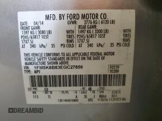 2014 Ford Explorer with VIN 1FM5K8B83EGC27856, listed as a Copart auction lot 53505185 with 193,461 mi miles and Clean Title. Bid and sale history available at carsss.com. Image 13.