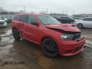 2018 Dodge Durango GT with VIN 1C4RDJDG9JC496148, listed as a Copart auction lot 48123965 with 107,571 mi miles and Salvage Title. Bid and sale history available at DreamBid. Image 4.