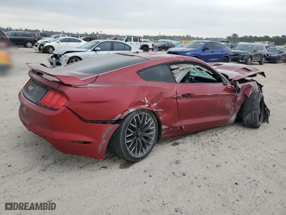 2019 Ford Mustang GT with VIN 1FA6P8CF3K5191476, listed as a Copart auction lot 44826685 with 80,133 mi miles and Salvage Title. Bid and sale history available at carsss.com. Image 3.