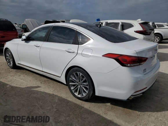 2017 Genesis G80 3.8L with VIN KMHGN4JE8HU174755, listed as a Copart auction lot 74016974 with 0 mi miles and Non Repairable. Bid and sale history available at carsss.com. Image 2.