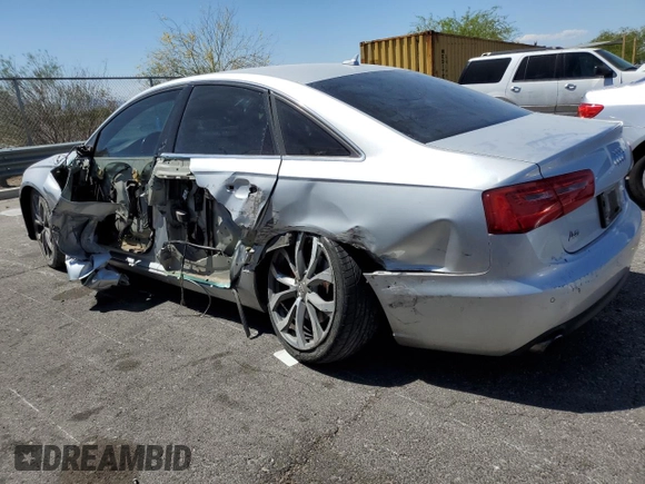 2015 Audi A6 with VIN WAUGFBFC5FN020229, listed as a Copart auction lot 54831315 with Not provided miles and Salvage title. Bid and sale history available at DreamBid. Image 2.