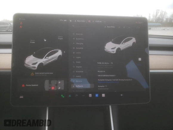 2020 Tesla Model 3 Long Range with VIN 5YJ3E1EBXLF636977, listed as a Copart auction lot 49852305 with 65,236 mi miles and Salvage Title. Bid and sale history available at carsss.com. Image 9.