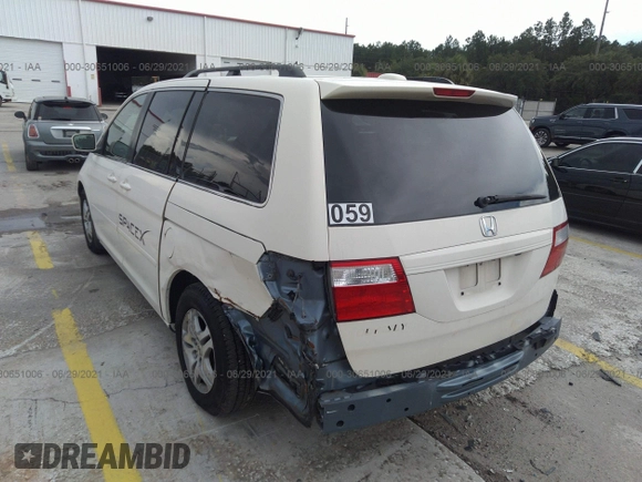 2006 Honda Odyssey EX-L with VIN 5FNRL38756B084148, listed as a IAAI auction lot 41694915 with 164,915 mi miles. Bid and sale history available at carsss.com. Image 6.