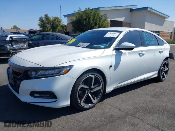 2019 Honda Accord Sedan Sport 1.5T with VIN 1HGCV1F31KA015305, listed as a IAAI auction lot 42094496 with 84,794 mi miles. Bid and sale history available at carsss.com. Image 17.