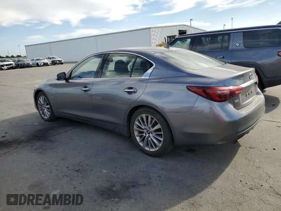 2019 Infiniti Q50 Luxe with VIN JN1EV7AR7KM557533, listed as a Copart auction lot 52172225 with 97,270 mi miles and Salvage title. Bid and sale history available at DreamBid. Image 2.