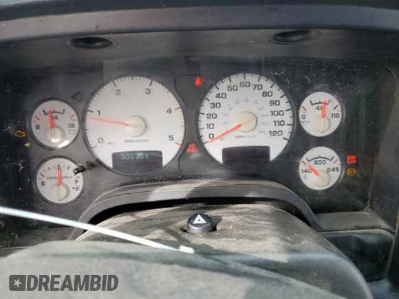2005 Dodge 2500 SLT with VIN 3D7KS28C25G826385, listed as a Copart auction lot 51164195 with 306,388 mi miles and Salvage Title. Bid and sale history available at carsss.com. Image 9.
