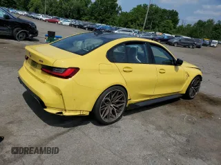 2022 BMW M3 with VIN WBS53AY01NFM30642, listed as a Copart auction lot 63445964 with 0 mi miles and Salvage Title. Bid and sale history available at carsss.com. Image 3.