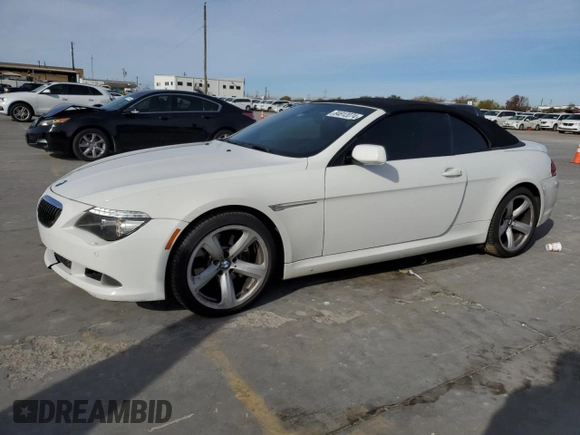 2009 BMW 6 Series 650i with VIN WBAEB53589CX64532, listed as a Copart auction lot 84812074 with 84,443 mi miles and Salvage Title. Bid and sale history available at carsss.com. Image 1.